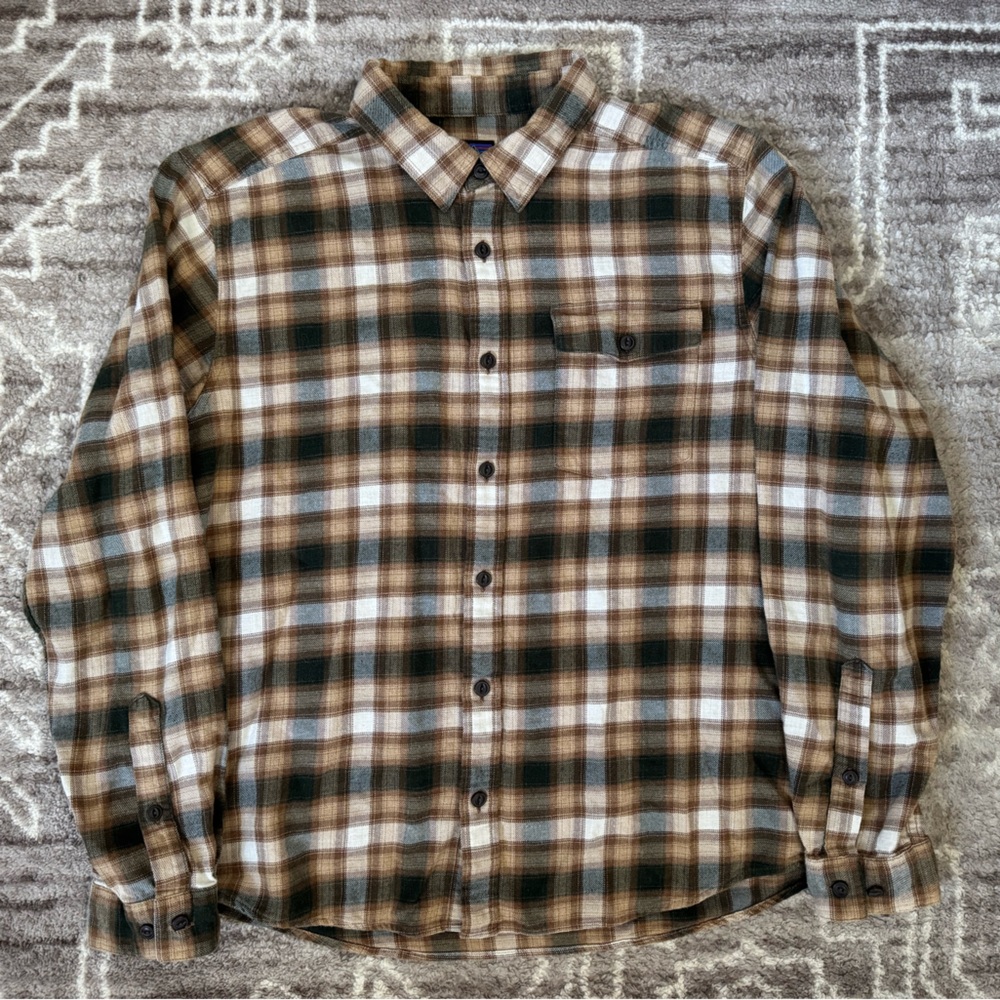 Patagonia Flannel Medium Tan/Green